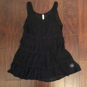 Women’s black sheer tank